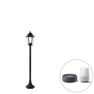 Chytrá stojací venkovní lampa černá 125 cm včetně WiFi ST64 - New Orleans