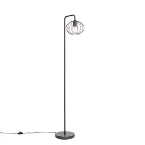 Designová stojací lampa černá 23 cm - Margarita