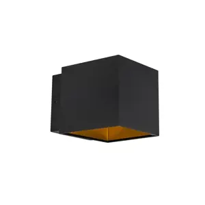 Produkt Designové nástěnné svítidlo černé / zlaté vč. LED - Caja