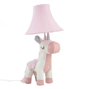 Dětská stolní lampa Jednorožec růžová - Elsa