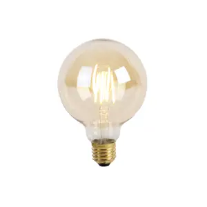 E27 3-stupňová stmívatelná LED lampa G95 Goldline 5W 530 lm 2200K