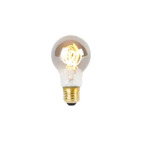 E27 LED spirálová lampa A60 kouřová 4W 120 lm 1800K