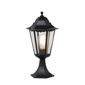 Klasická venkovní lampa podstavce černá 48,6 cm IP44 - New Orleans