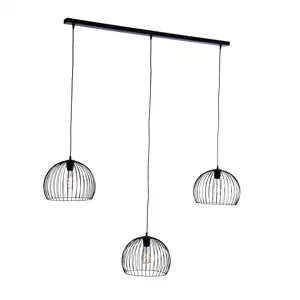 Produkt Moderne hanglamp zwart 3-lichts - Koopa