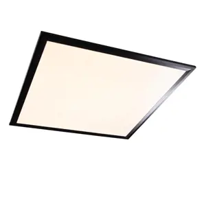 Moderní LED panel černý 44,5x44,5 cm vč. LED Dim to Warm - Akkie