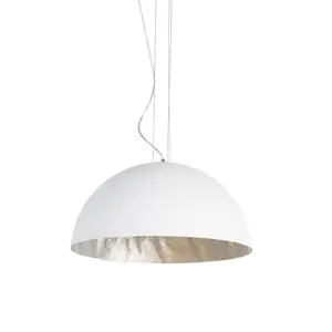 Moderní závěsná lampa bílá 50 cm - Magna