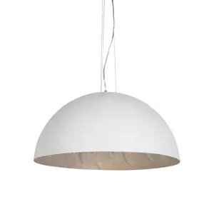 Moderní závěsná lampa bílá 70 cm - Magna