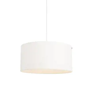 Moderní závěsná lampa bílá s bílým odstínem 50 cm - Combi 1