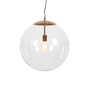 Moderní závěsná lampa měděná 50 cm - Ball