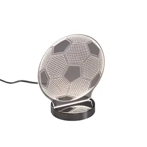 Neonová stolní lampa transparentní vč. LED stmívatelná do teplého světla - Soccer