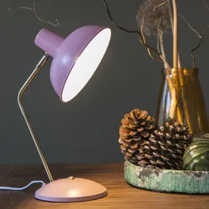 Produkt Retro stolní lampa růžová s bronzem - Milou