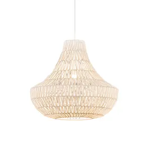 Retro závěsná lampa bílá 50 cm - Lina Cono 50