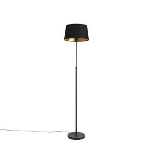 Stojací lampa černá s černým stínidlem nastavitelná 35 cm - Parte