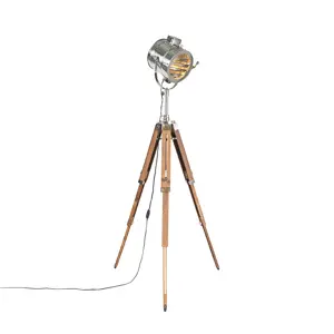 Stojací lampa na dřevo se studiovým bodem - Tripod Radiant