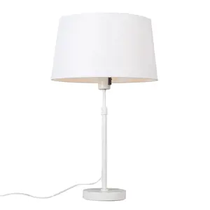 Stolní lampa bílá s odstínem bílá 35 cm nastavitelná - Parte