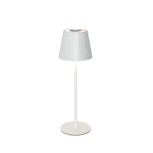 Stolní lampa bílá vč. LED stmívatelná a dobíjecí RGB IP54 - Murdock