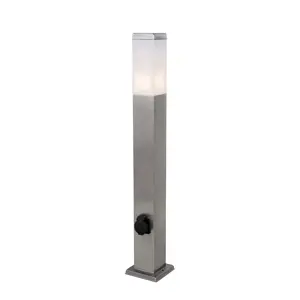 Venkovní lampa ocel 80 cm s paticí IP44 - Malios