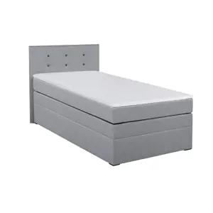 Boxspring Postel 90x200cm, Sivá