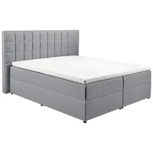 Boxspring postel ALASKA 180x200 Cm Šedá