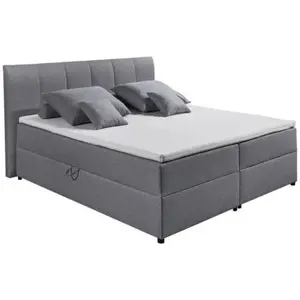 Boxspring Postel Granada Šedá 180x200 Cm