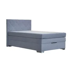 Boxspring Postel Johana 140x200, Šedě Modrá