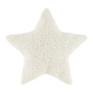 Dekorační polštář Star, 43/40/8cm, bílá