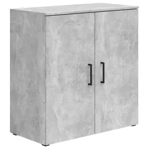 Komoda Cabinet světle šedá, š: 80 cm