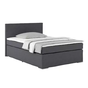 Postel Boxspring Nero, 140x200 cm, antracitová