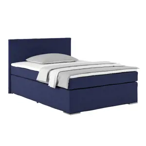 Postel Boxspring NERO PL: 140/200 cm, tmavě modrá