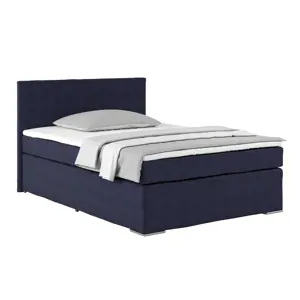 Postel Boxspring NERO PL: 140/200 cm, tmavěmodrá